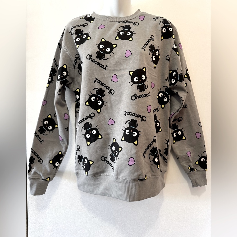 Chococat by Sanrio Hello Kitty Bioworld Crewneck Long Sleeve Sweatshirt